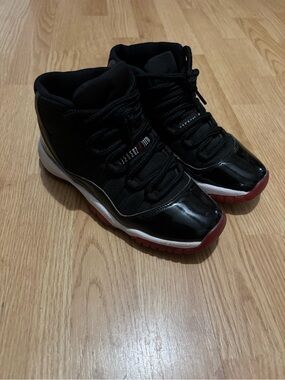 Jordan 11 Black White Red Retro Sneakers